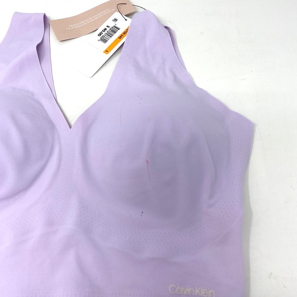 Calvin Klein QF4708-540 Comfort Bralette INVISIBLES Lightly Lined V NECK Violet - Picture 3 of 7